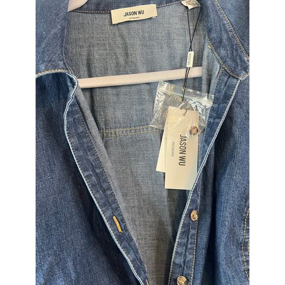 Jason Wu Womens Denim Tiered Dress Size 20W - Picture 4 of 6